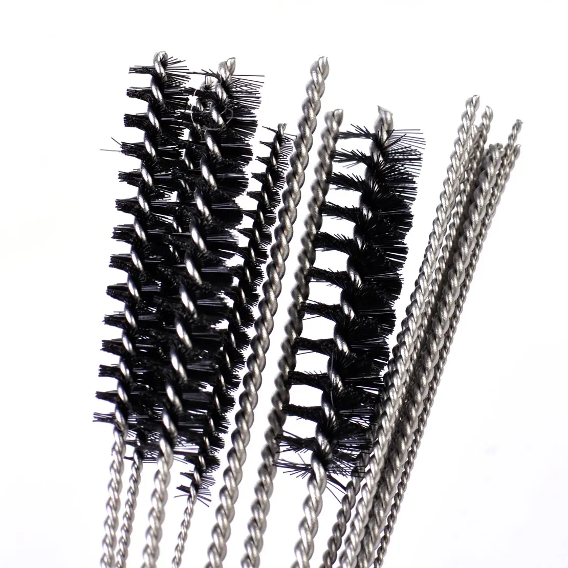 DWCX Car Motorcycle 10 Cleaning Needles + 5 Brushes Carburetor Carbon Spray Gun Airbrush Dirt Jet Remove For Mercedes Benz Audi