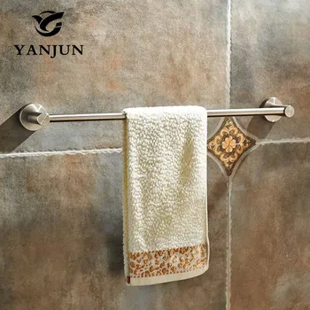 

Bathroom Brushed Towel Holder Stainless Steel Towel Rack Single Towel Hanger 60cm Accessories Towel Rod For Homeyanjun-7558