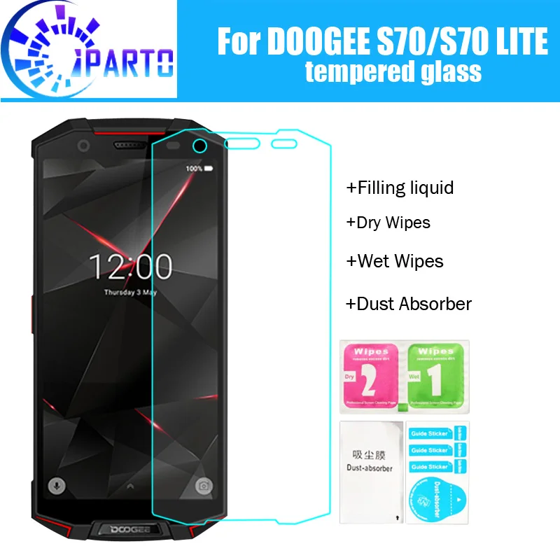 

DOOGEE S70 Tempered Glass 100% Good Quality Premium 9H Screen Protector Film Accessories for DOOGEE S70 LITE (100% covered)