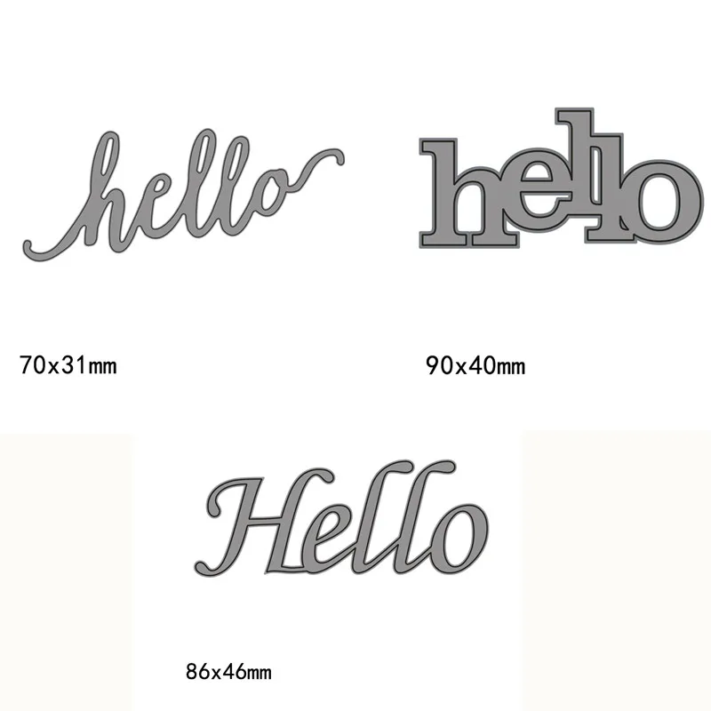 Hello Metal резка умирает для DIY английские слова альбом тиснение для скрапбукинга штампы для рисунков на бумаге трафарет умирает Новые 3 шт