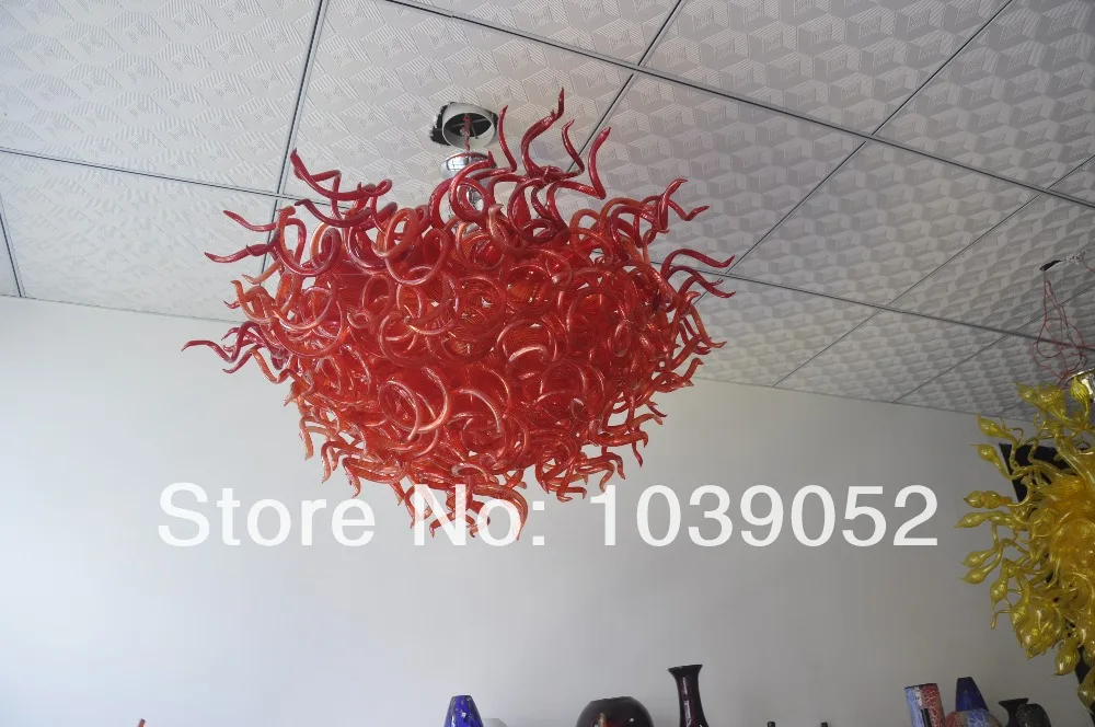 

High Quality Chinese Handmade Glass Red Crystal Chandelier Light