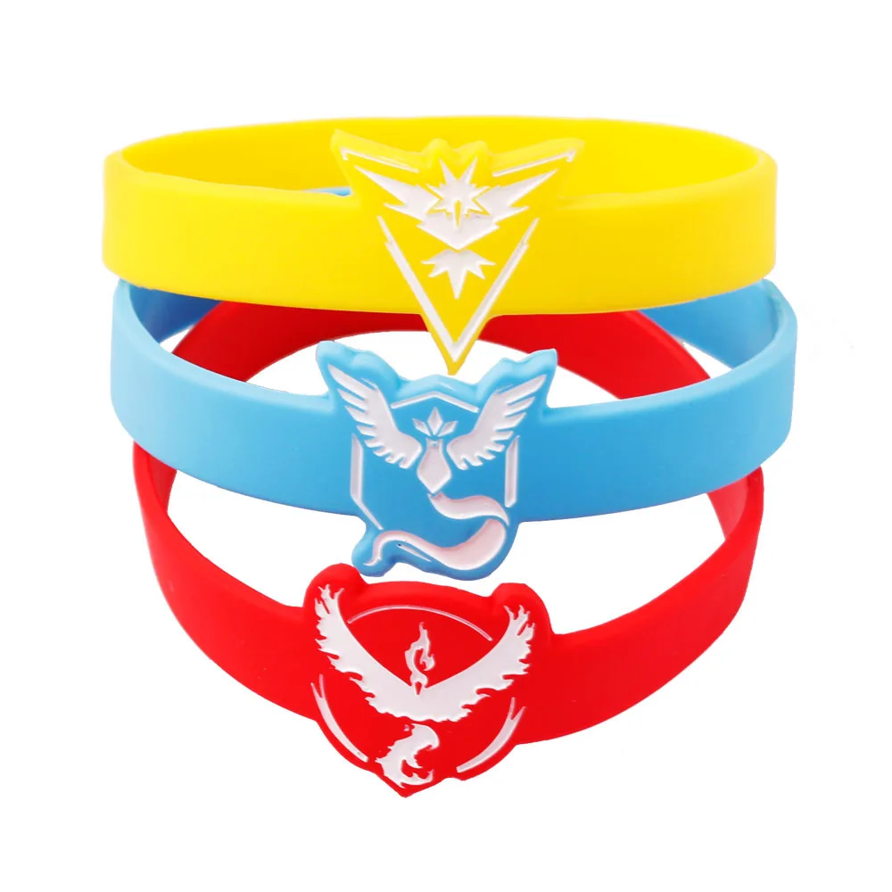 Uroru 50pcs New Game Gopokemon Bracelet Team Valor Instinct Mystic