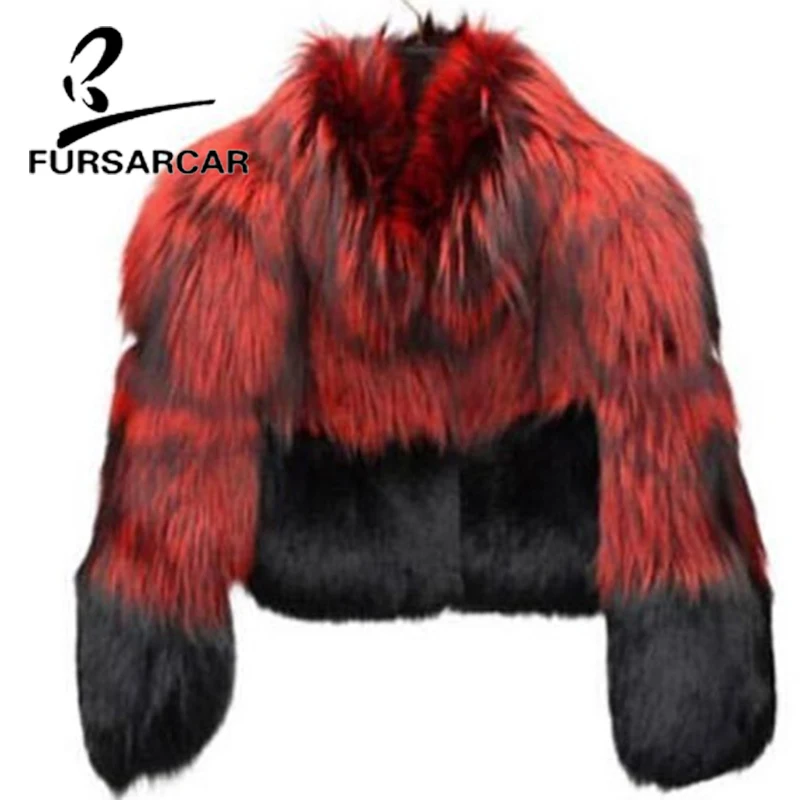 Новая стильная шуба FURSARCAR из натурального меха для женщин роскошная теплая