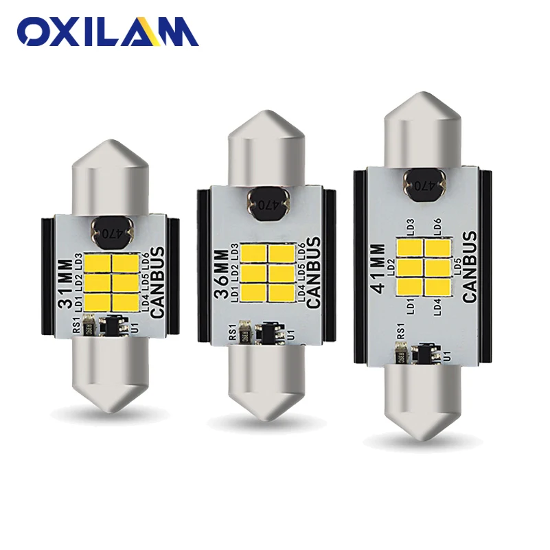 4 шт. OXILAM C5W 31 мм 36 41 светодиодный светильник белый купол для чтения внутренний 3020
