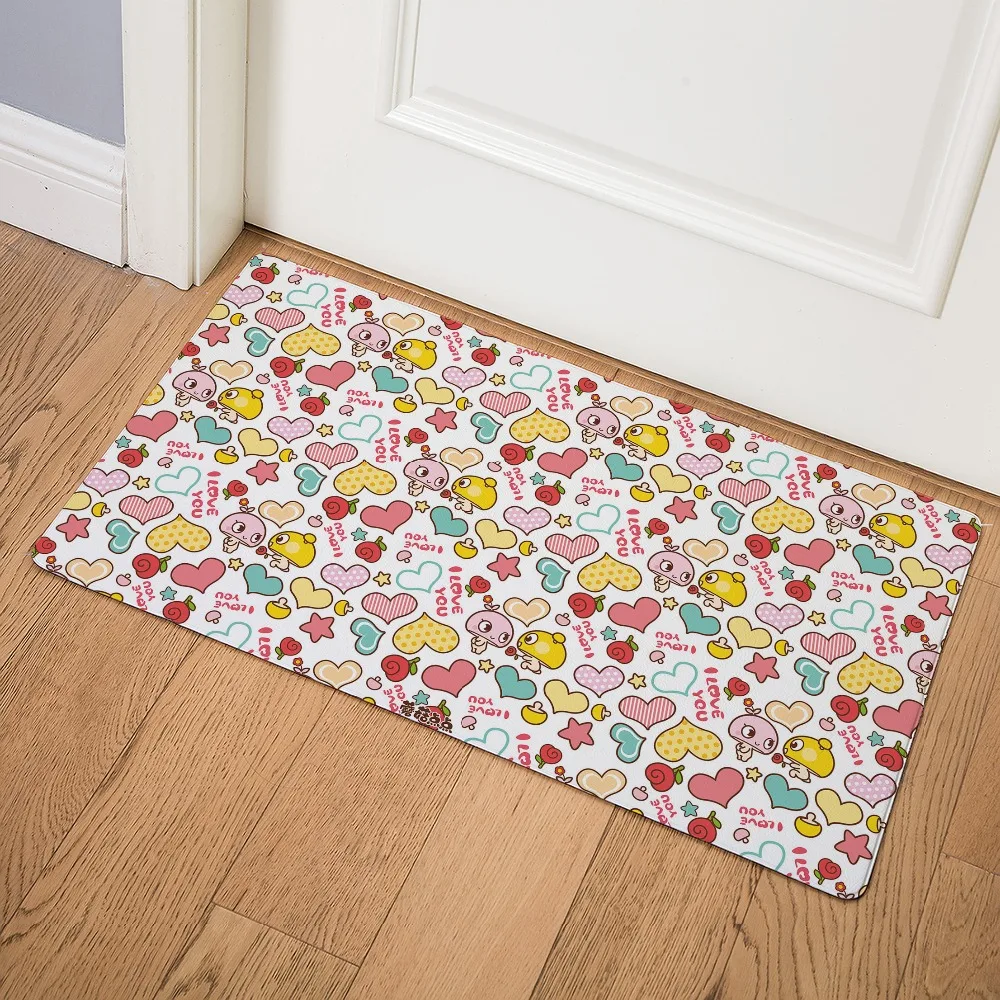 Новый мультяшный Коврик Нескользящие тапочки Carpet 3D лента Pattern коврик с принтом для Ванная комната Кухня Входные Коврики украшения дома