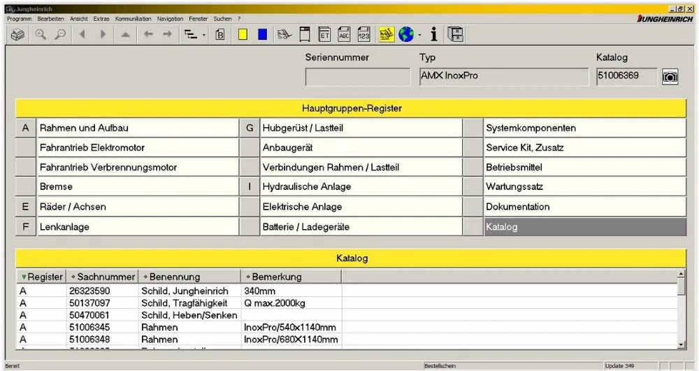 

2019 new Jungheinrich v4.35 Complete Set (ET,SH,JUDIT) Spare Parts catalog + Repair manual +Diagnostic software+license+unexpire