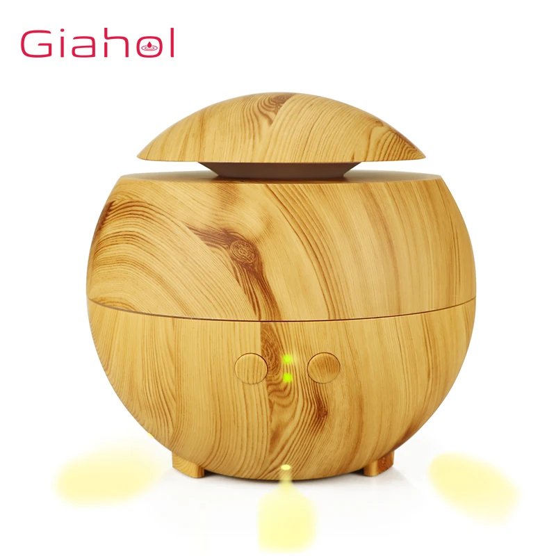 

600ML Aroma Essential Oil Diffuser Wood Grain USB Air Humidifier Ultrasonic Mist Humidifier Air Purifier LED Night Light