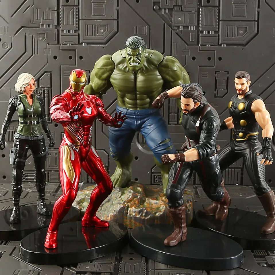 

Avengers 4 Endgame Iron Man Thor Doctor Strange Hulk with stand Figurine Iron Man Hulk PVC action figure collectible Model Toys