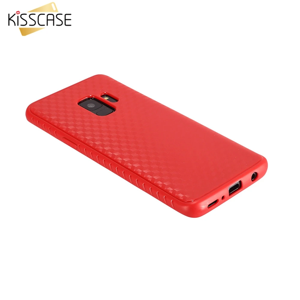 

KISSCASE Soft TPU Phone Case For Samsung S10 S10 Plus S10E S9 S9 Plus cases For Samsung A50 J4Plus J6 Note 9 3D Grain coque capa