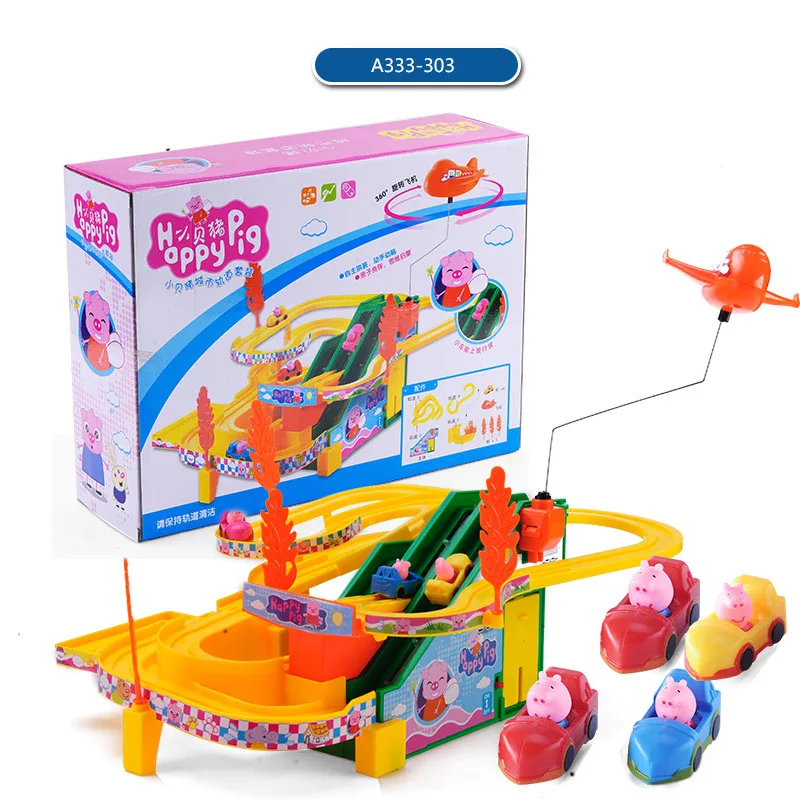 Yushixing Electronic City Car Pigs Race Track Airplane Round Musical