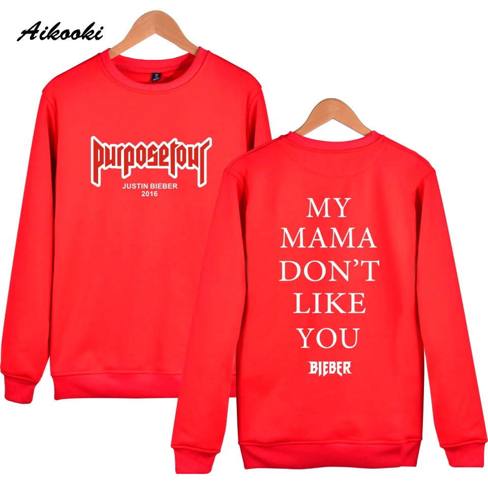 Aikooki Men Justin Bieber Capless Sweatshirt Hoodies Men/Women Casual Sweatshirts Autumn Winter Warm Plus Size Fashion Clothes
