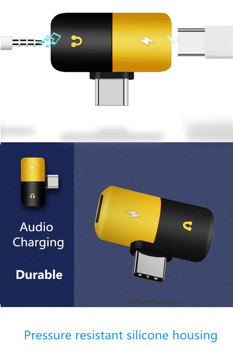Разъем для наушников Тип c адаптер 2 в 1 аудио зарядное устройство для samsung htc huawei сплиттер аудио конвертер для Xiaomi Mi8 Chraging