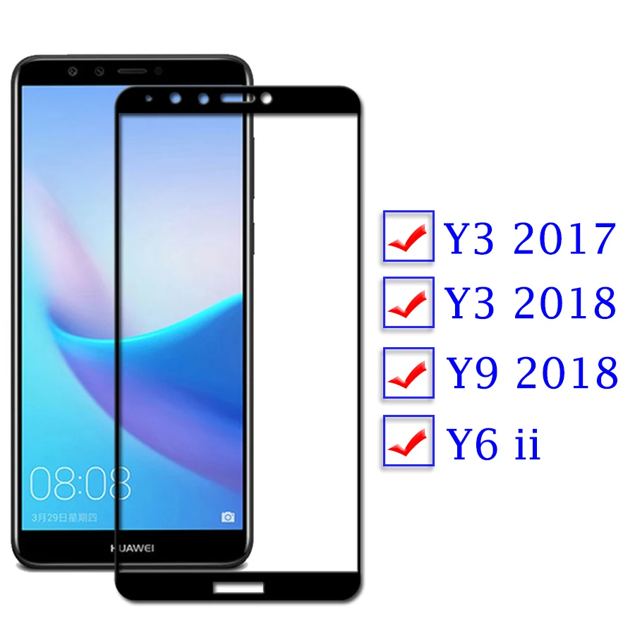 Для Huawei Y3 2018 Защитное стекло для 2017 защитное Y6 ii Y9 Y 6ii 9 Защита экрана закаленное