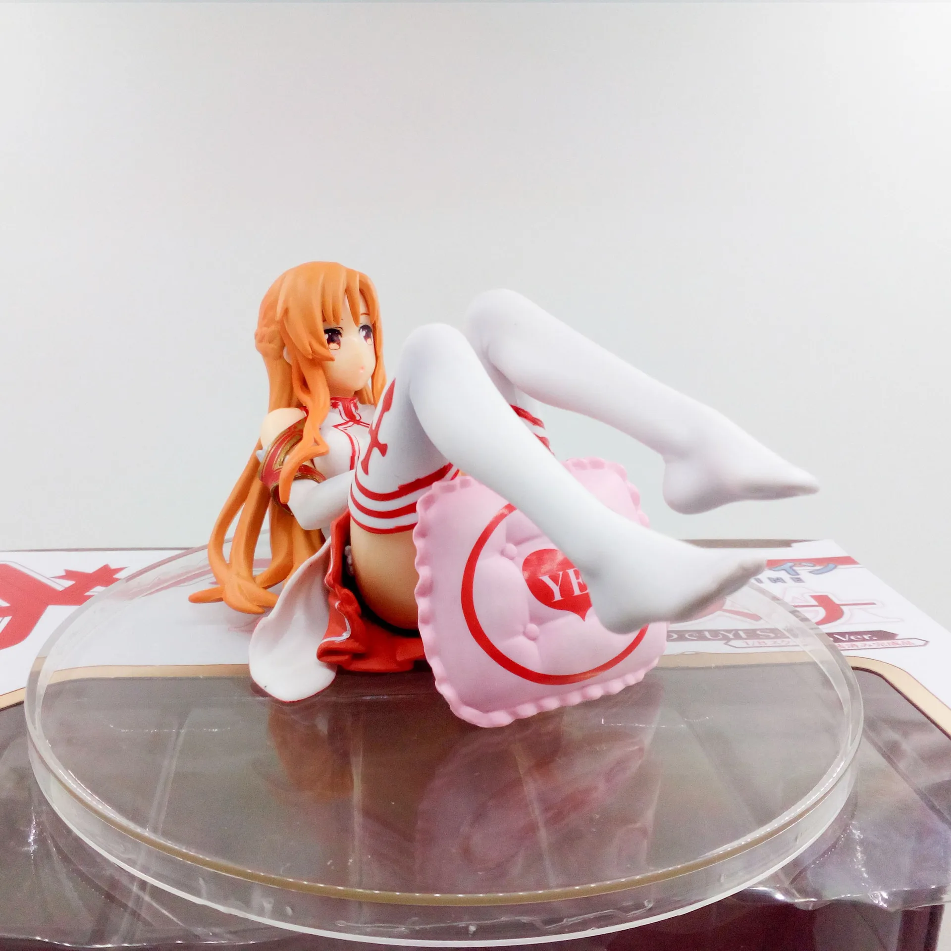 Японское аниме меч искусство онлайн Асуна фигурка Чара-Ани Юки Асуна с подушкой ПВХ Коллекционная модель абсолютно новая сексуальная девушка