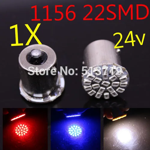 2014 new 1X 24v 1156 BA15S 22SMD car Leds light 30...
