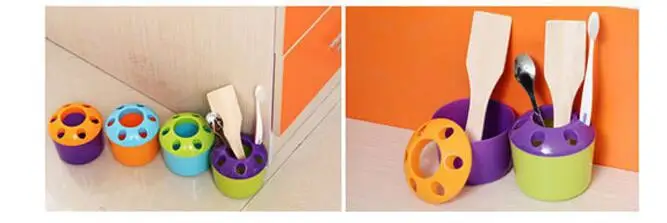 Цветной пластиковый держатель для зубных щеток, маленькие аксессуары для ванной комнаты, ручки, карандаш, нож и вилка, держатель, контейнер, трубка, кронштейн, чашки