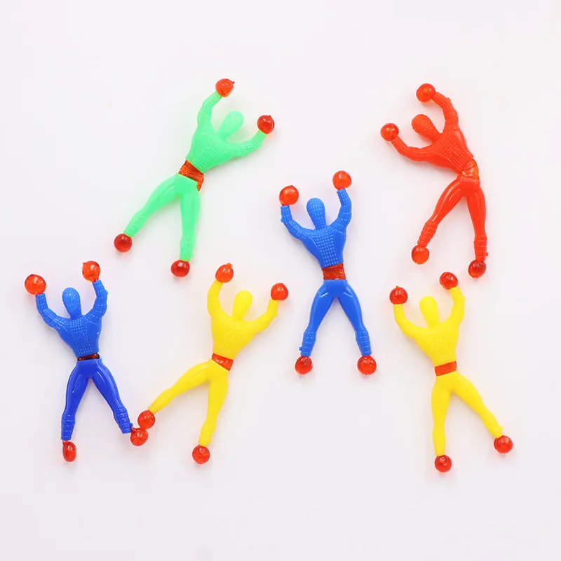 BalleenShiny 5 шт. Детские липкие настенные мужские игрушки эластичные забавные детские игрушки эластичные скалолазание на стену супер герой развивающие игрушки - Цвет: 5 PCS