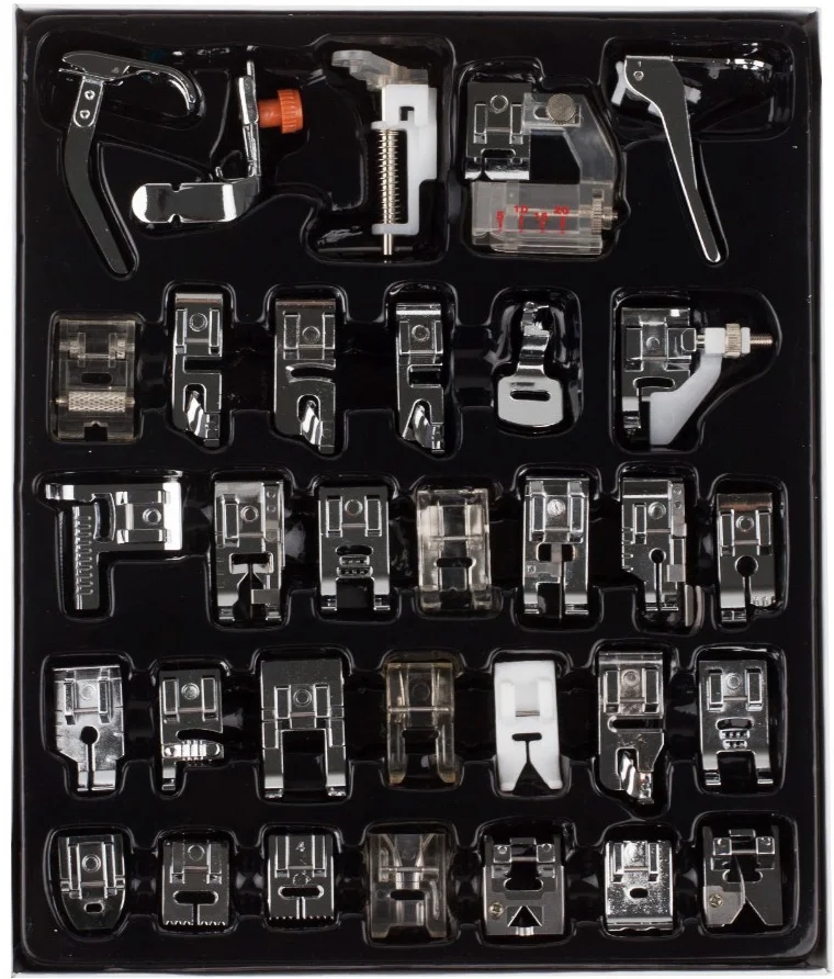 32pcs Household Sewing Machine Presser Foot Set janome walk foot sew