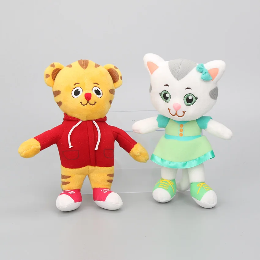 

20cm Daniel tiger's neighborhood friends plush toys Katerina Kittycat Miss Elaina Prince cat tiger stuffed plush animals Dolls