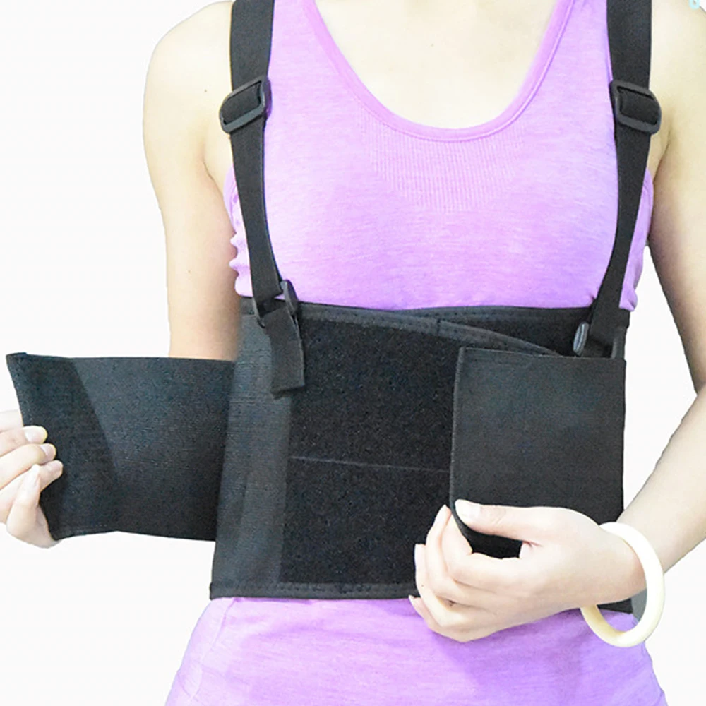 Working Industrial Back Waist Lumbar Spine Braces Supports Belt Trainer