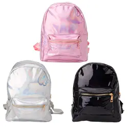 THINKTHENDO модные женские туфли для девочек лазерной школы плечо 3 цвета молния яркий рюкзак дорожная сумка рюкзак одноцветное новые мягкие