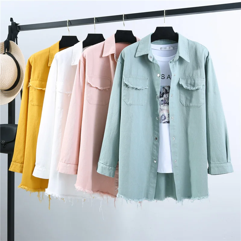 

Jacket Spring Women Jeans Jackets Large size Loose Outwear Women's Jacket Fashion Girl Denim Coat Autumn Female Casaco Femme