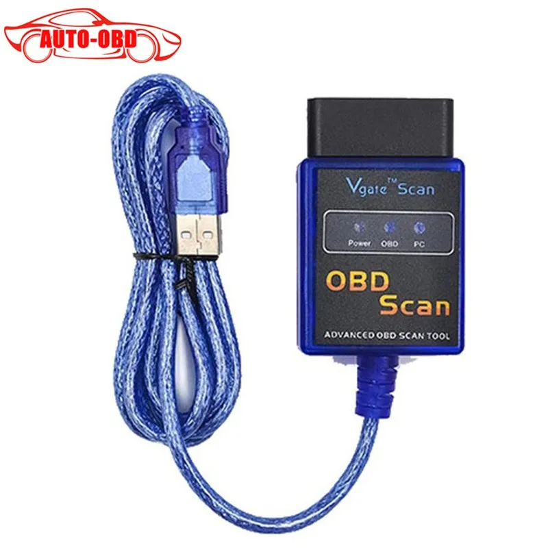 Best Vehicle Diagnostic Tool OBD2 OBD II Vgate ELM327 USB OBD Scan USB Diagnostic Scanner Work
