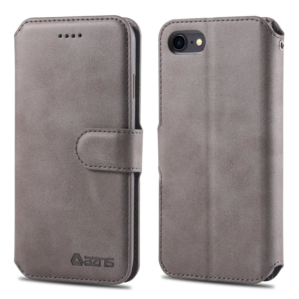 

Vintage Wallet Flip Case for iPhone 6 S 6s 7 8 Plus Silicone Cover Leather Card Slots Holder Phone Case for iPhone X XS Max XR