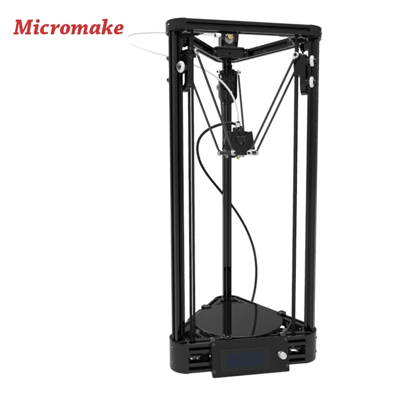  Micromake 3D Printer Pulley Version DIY kit Metal  3d-Printer Kossel Delta With 8G SD card and Test Materials 