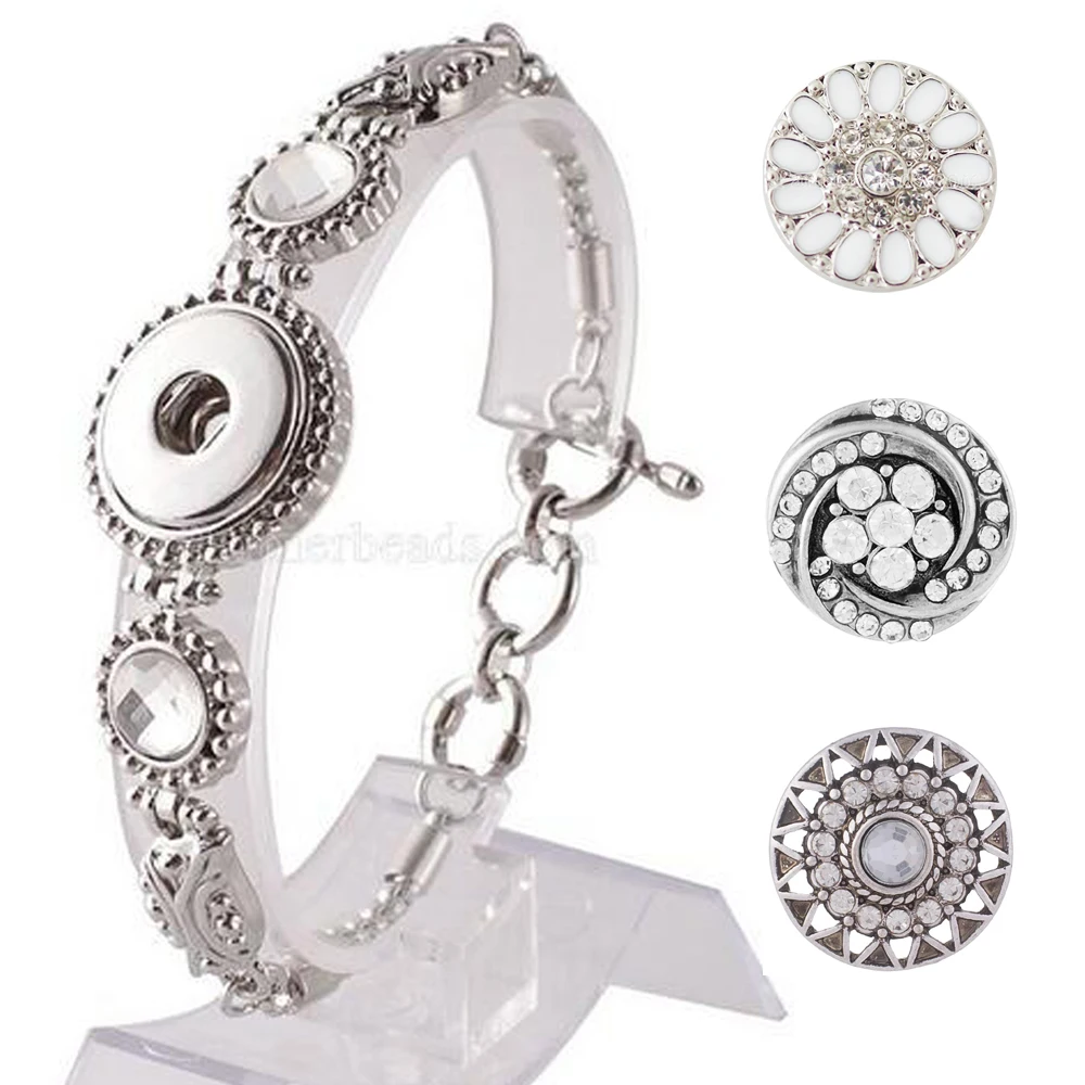 Interchangeable Bracelet&Bangles Fit 18mm Snap Button beads Changeable