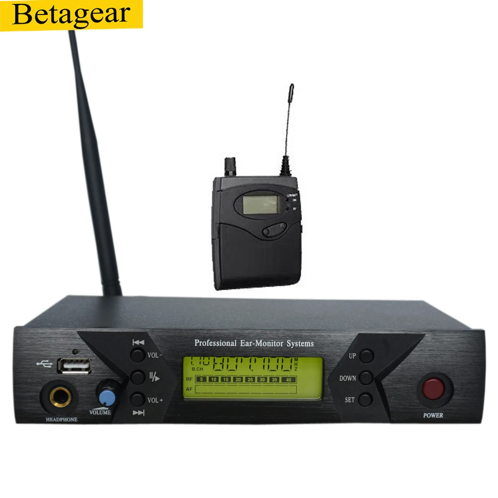 

Betagear BK510 MONO in ear monitor system professional stage audio wireless mic recevier uhf IEM 798-830MHz wireless system