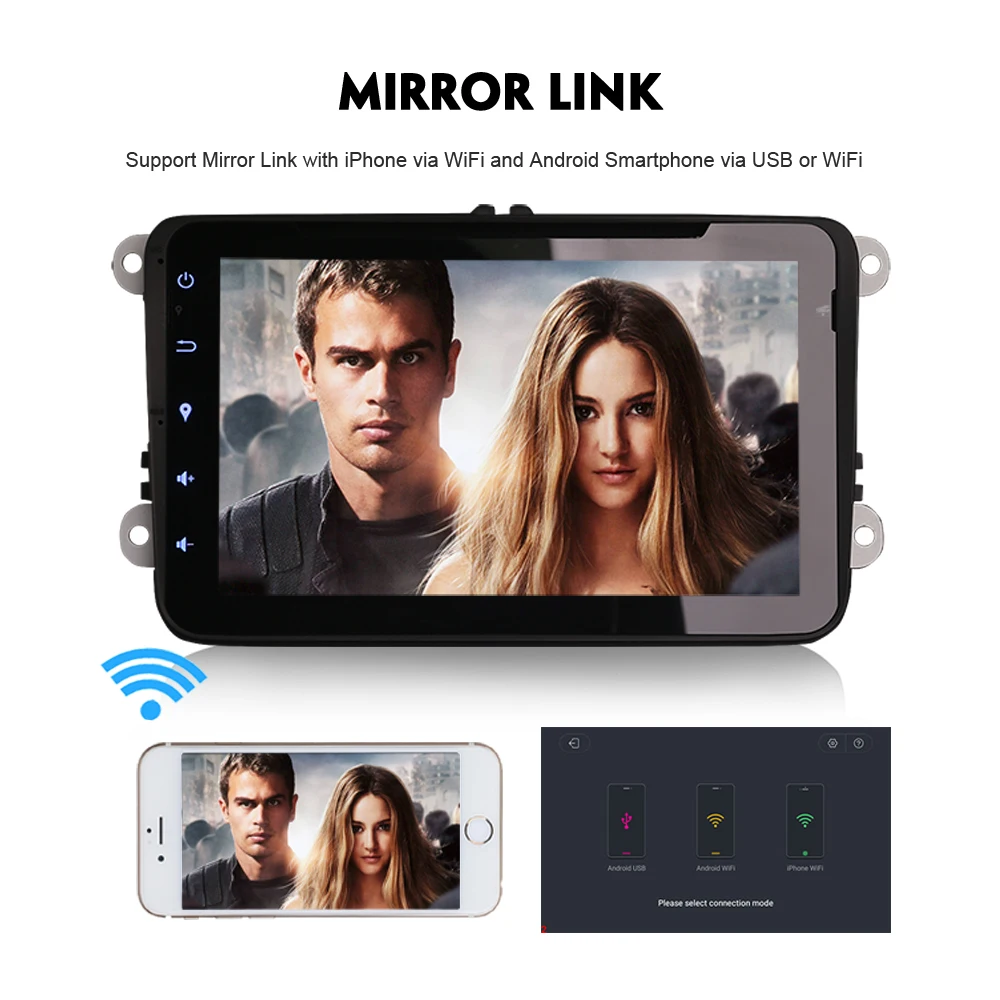 Sale 8" Android 8.0 DAB+ Car Stereo GPS Sat Nav WiFi 3G Radio RDS BT USB SD DVR DTV-IN Car DVD player for VW Passat 1