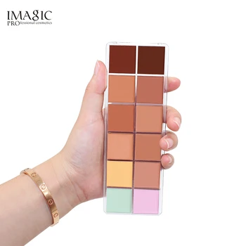 

IMAGIC Concealer Palette 12Colors Beauty Contour Makeup Cometic Face Cream Concealer Palette & Brush Make up kit