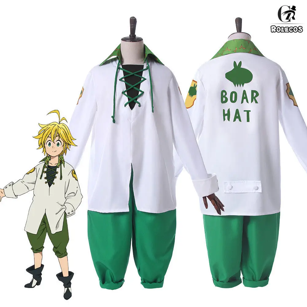 

The Seven Deadly Sins Meliodas Uniform Suit Cosplay Outfit Tops + Pants Costume