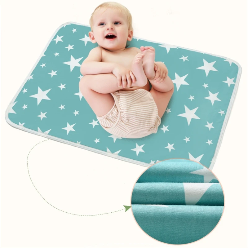 Baby Changing mat Infants Portable Foldable Washable Waterproof Mattress Cartoon Changing Pad Floor mats Cushion Reusable Diaper