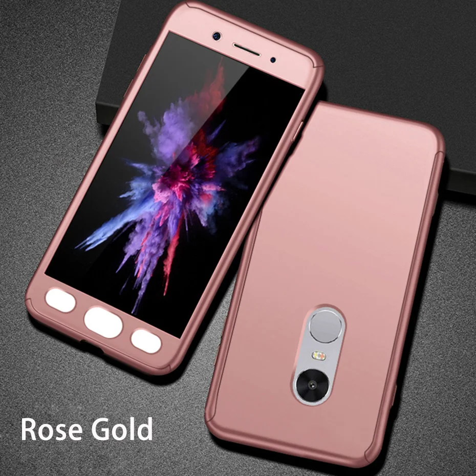 CAPAME Case For Xiaomi Redmi 4X Note 4X 4 Global 360 Case Glass Full Cover Hard Plastic Phone Cases For Xiaomi Redmi 4X Note 4X (6)
