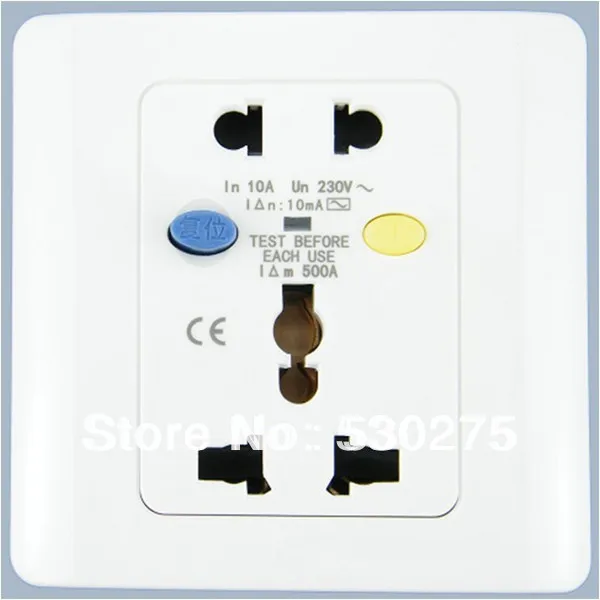 High quality GFCI receptacle 220V GFCI wall socket 10A universal 3 pin