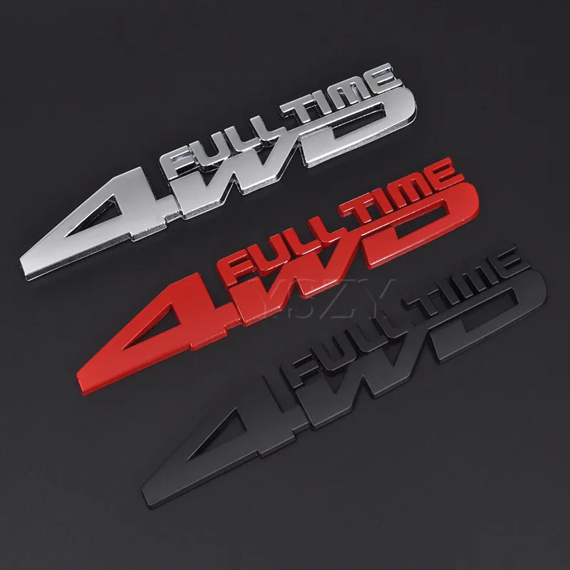 

Fashion Car Stickers Trunk Emblem Auto Badge Decal For 4WD Full TimeMercedes BMW Audi VW Ford Nissan Toyota For Jeep Land Rover