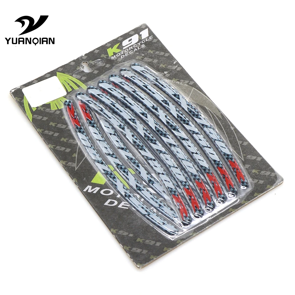 3D Motorcycle tripe Wheel Decal Tape motorbike Wheel Sticker for  Suzuki GSX-R GSXR 600 GSX 600R