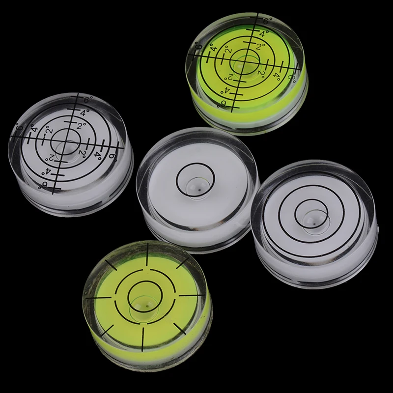 1Pc Mini Tiny Disc Bubble Spirit Level Ruler Round Circle Circular Measuring Tool
