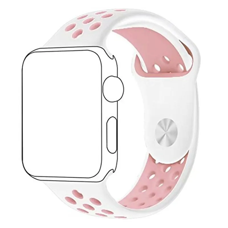 BUMVOR Soft Silicone Wristband for Apple Watch Sport Band Serie4/3/2/1 Replacement Strap Bracelet for iWatch 44/40/42/38MM Nike+