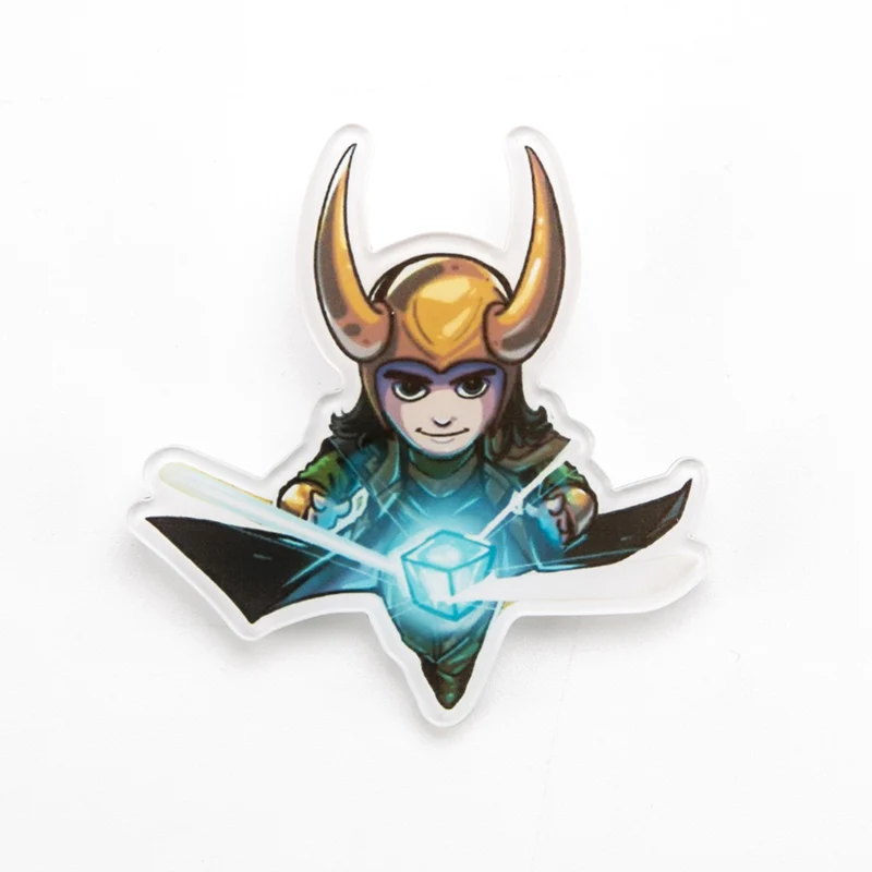 Marvel Badges Avengers Brooch Pins Thor Pin Movie Endgame Jewelry Iron Man Captain America Spiderman Brooches For Women Men Gift - Окраска металла: Loki