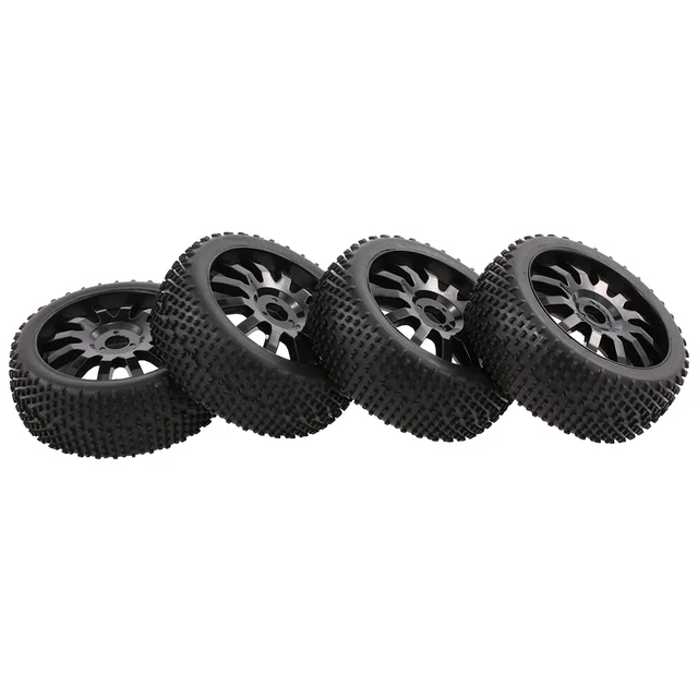 Special Offers 4pcs 1:8 RC Car 110mm Tires with Wheels Rims for HSP HPI Team Losi Tamiya Carson Redcat 1:8 Buggy Off-Road Cars