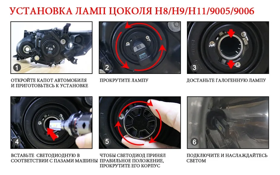 HLXG 12000Lm Canbus h7 Мини Свет для автомобиля мотоцикла led H4 hi lo H8 H11 без ошибок противотуманных фар H1 HB3 9006 12 v 80 W 6000 K