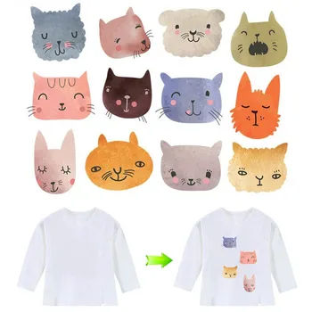 

Easy Print Iron On Patch Cute Cartoon Animal Clothes Stickers Heat Transfer Patch​ Washable Household Lroning Patch