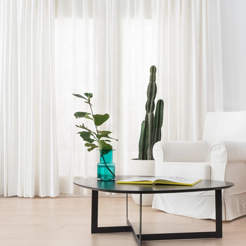 Blanco Cortinas para sala dormitorio cortina para la cocina sala de niños Cortinas de ventana telas gruesas Cortinas 9 colores