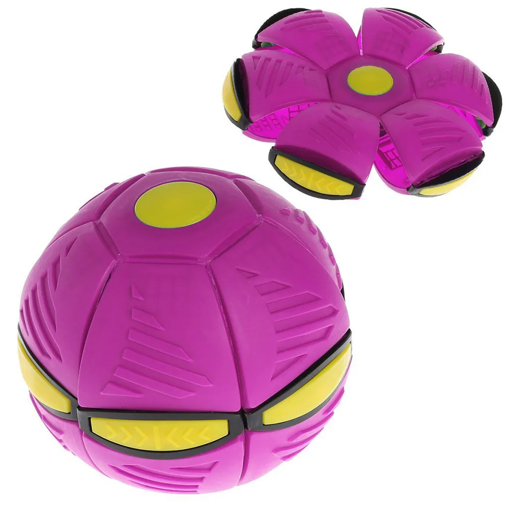 UFO Deformation Ball Soccer Magic Flying Football Hot Pink Color toys