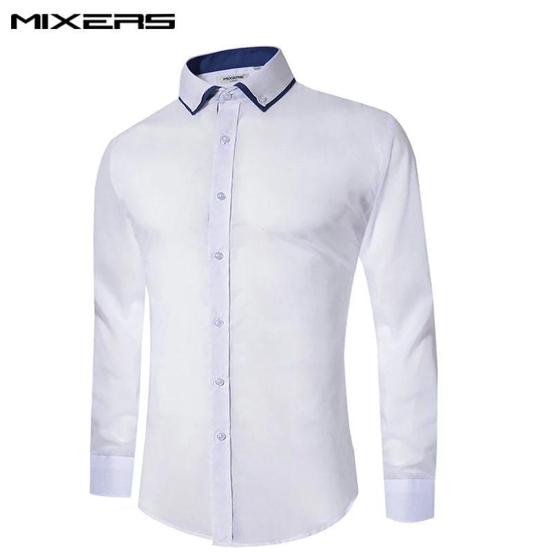 2018 New Design Casual Shirt Men Long Sleeve Big Size Mens Cotton Business Formal Shirt Slim Fit Casual Dress Shirts Men Camisas