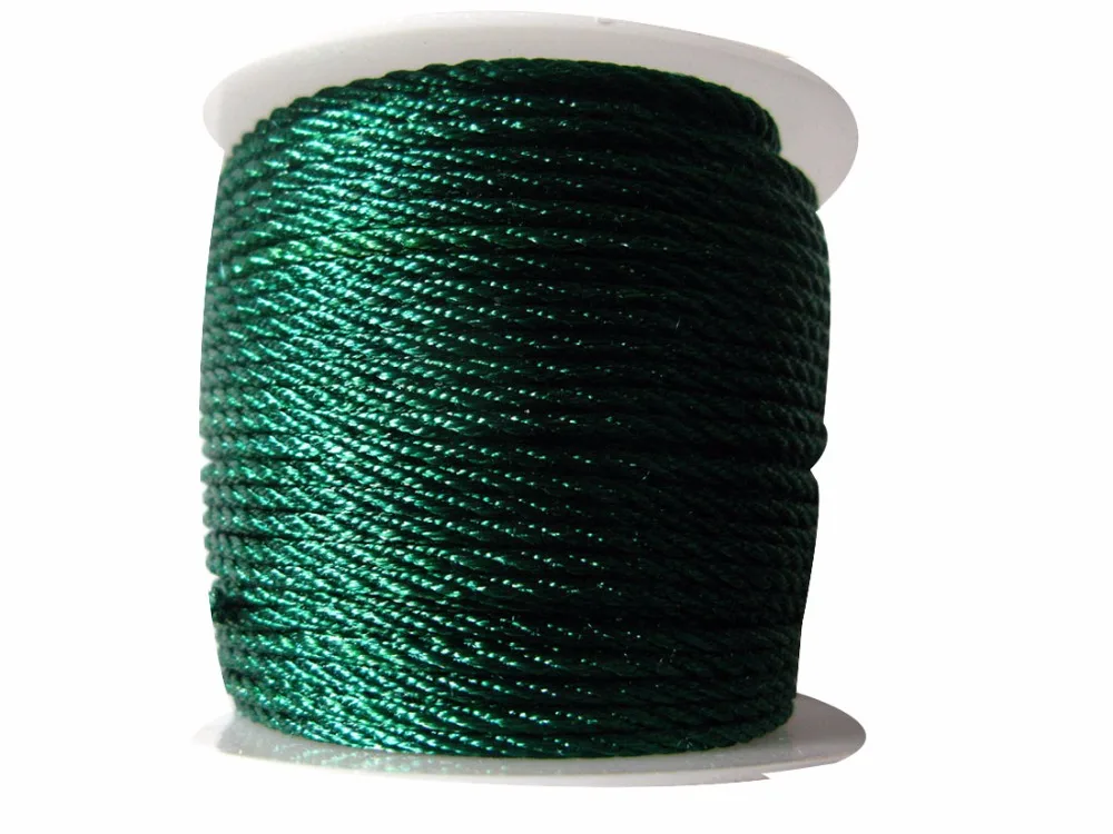 3mm Jungle Green Twisted Twine Nylon Cord+jewelry Accessories Macrame