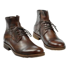 Новые модные ботинки для отдыха из натуральной кожи с высоким берцем Кожаные полуботинки martin в стиле ретро на шнуровке мужские